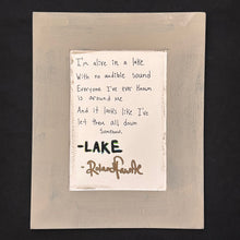 Load image into Gallery viewer, Framed Handwritten and Signed Lyric Poster - Foam Frame